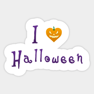 I Love Halloween - Jack-o-Lantern Sticker